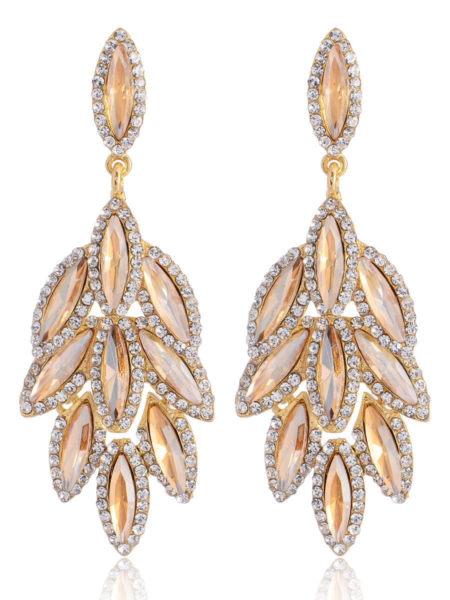 Leaf Stylish Beadings Alloy Earrings