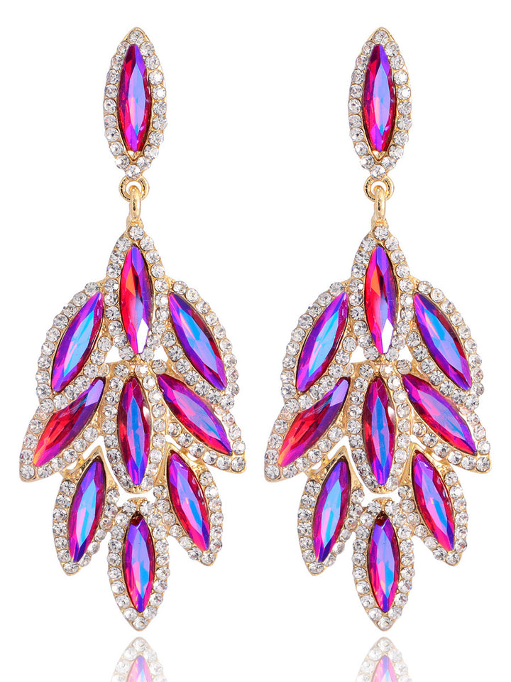Leaf Stylish Beadings Alloy Earrings