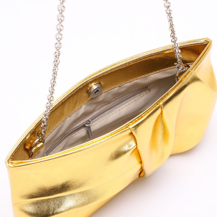 Geometric Luxurious Ruched Daily Sparkly Chain PU Handbags