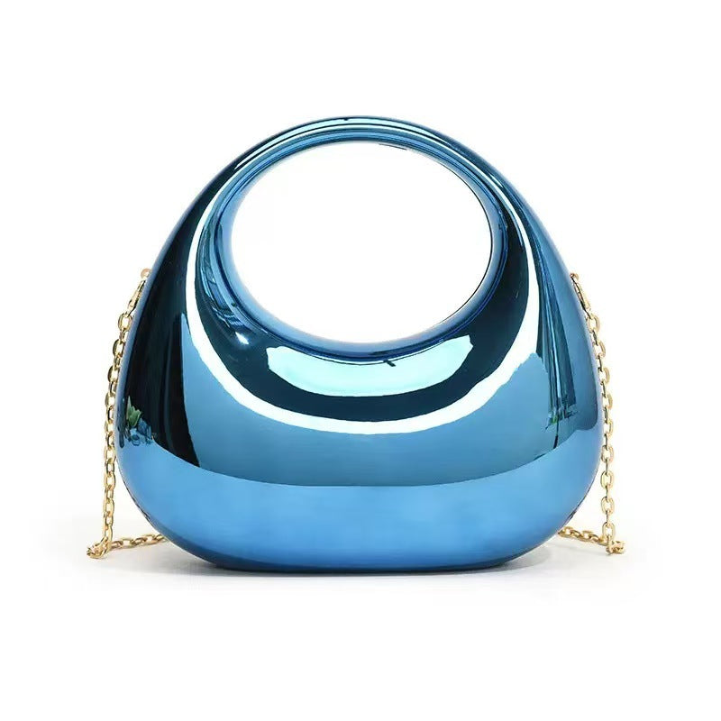 Irregular Luxurious Daily Glitter Acrylic Handbags with Chain