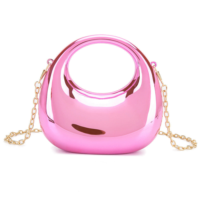 Irregular Luxurious Daily Glitter Acrylic Handbags with Chain