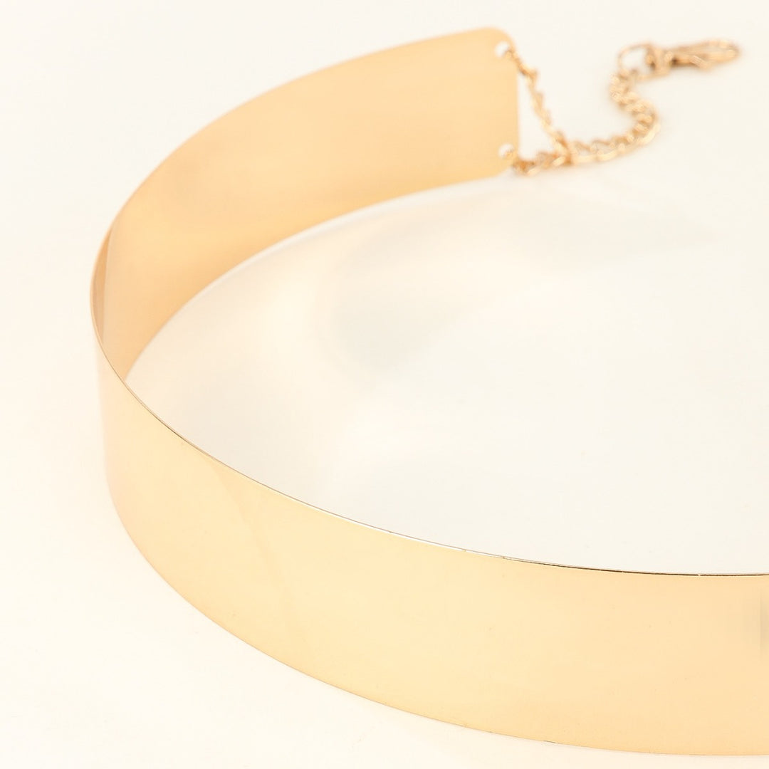 Round Minimalist Alloy Belt with Chain
