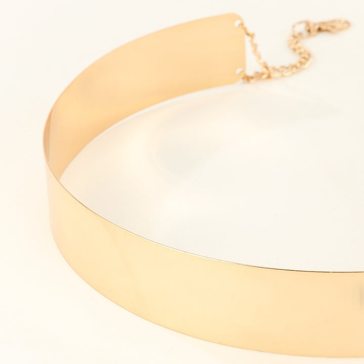 Round Minimalist Alloy Belt with Chain